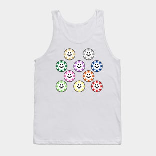 Casino Quackity casino chips of all colors collection Tank Top